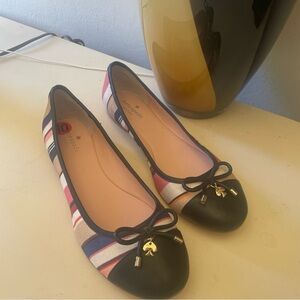 Kate Spade Black and Striped Women's Flats